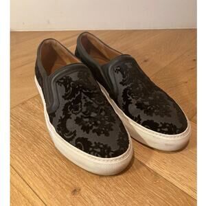 Givenchy Slip-on Sneakers Burnout Velvet Coral Brocade Pattern Black Sz 40 10